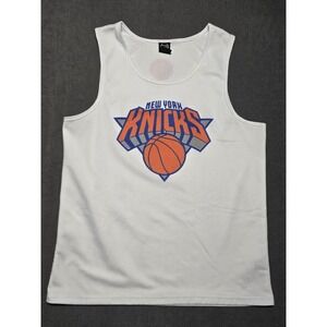 New York Knicks Giant‎ Logo Ultra Game Basketball NBA White Jersey Mens Large